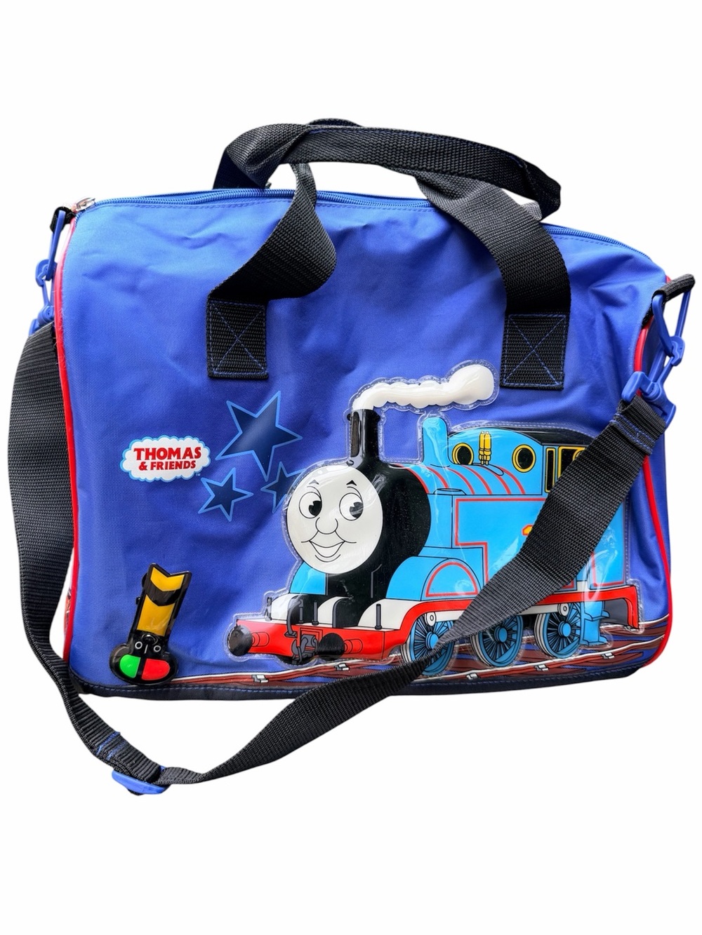 Vintage THOMAS THE TRAIN Overnight Graphic Duffle Travel Bag With Strap Kids New